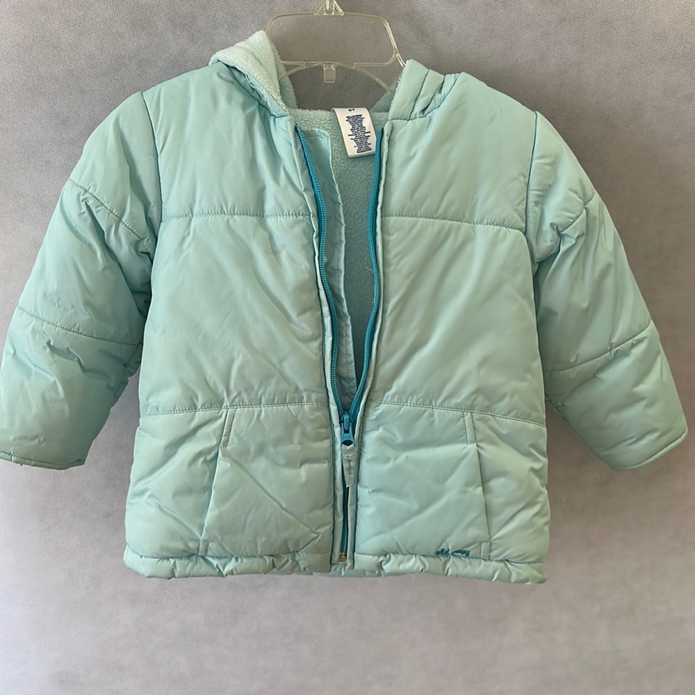 Old Navy 3T puffy lined hooded jacket